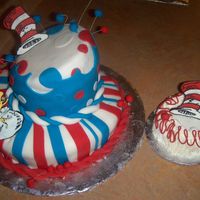 Cat In The Hat Cake For a 1st birthday cake.The Mom loved it and gave me a $50.00 tip... :)