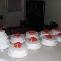 Individual Wedding Cakes I made this for a wedding where they wanted a different flavor cake on each table in place of a center piece. It was actually a lot more...