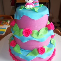 Hello....kitty My to be 4 year old wanted a cake to match the Hello Kitty candle she had picked out...so the cake is to match the one on the candle....