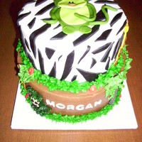 Monkey Child requested a green monkey for her jungle themed party.