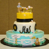 Retirement A retirment for a co-worker. The top represents his office, which had papers everywhere. The middle represents his love for Shag dancing...