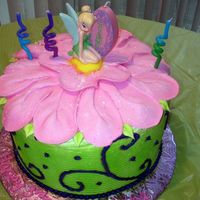 Tinkerbell Cake Tinkerbell Cake. White cake with buttercream frosting. Chose the design from an online picture. Chose the colors and found a Tink candle to...