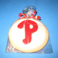 Phillies Cookie sugar cookie with royal icing