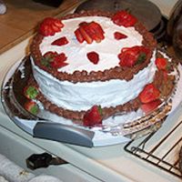 My First Cake i made this cake for my birthday, it was my first try at home.