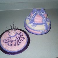 Cakes For Sandra- Trial And Error :) This cake ended up waaaayyy off from the plan.... another test cake (the same weekend) for a friend/co-worker... I tried: gumpaste bows (i...