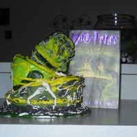 Harry Potter Bday To Me! I made my own bday cake- inspired by the artwork on the book cover of Hp6, and by the chapter entitled "Horcruxes". Carved...