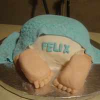 Baby Bum Cake The cake is berry flavor with mmf. Thank-you susanscakebabies for the tutorial. It was very helpful