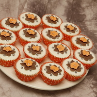 Cupcakes Love the orange.... want to try this on a large cake