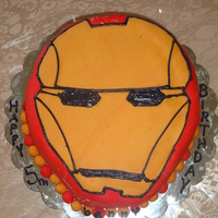 Iron Man My nephew asked for an Iron Man cake and saw one here on CC that I thought he would love. This is my recreation of that cake.