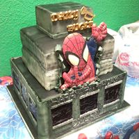 Spiderman On A Skyscraper this is spiderman busting out of a skyscraper