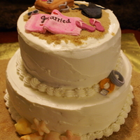 Destination Wedding Beach Theme Cake Destination Wedding Beach Themed Cake; made for a co-worker's party celebrating her upcoming wedding in Aruba. Chocolate cake,...