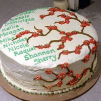 Cherry Blossom Cake All decorated with buttercream