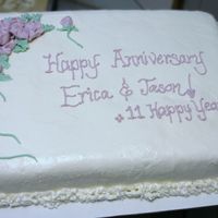 Anniversar In Lavender Decorated completely with buttercream