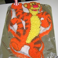 Tigger Cake Butter cake covered in Buttercream icingMade by Jess