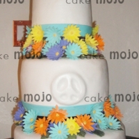 Our First Wedding Cake This was our first wedding cake. My friend planned a wedding in a week, so we got this cake done in two days. My hands hurt so bad from...