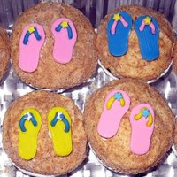 Flip Flop Cupcakes Last minute request by a friend to help out with her daughter's 3rd birthday party. Flip Flop themed party, and her oven broke during...