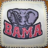Bama Color Flow Bama CakeI should have waited longer between colors, I had a little bleeding. Not too shabby for my first one!