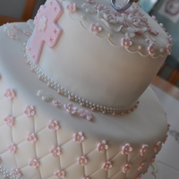 1St Communion Design originally done by yummysweettreats. Emma's mom found this cake and asked if I could make it for her princess' special day...