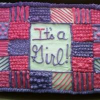 It's A Girl Baby shower cake I made for my neighbor, all BC. First cake for an "event".