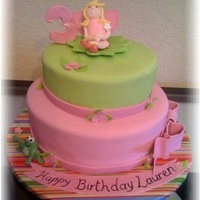 Fairy Princess Cake This was a fairy princess cake for an adorable little girl turning 3. It's a 10" and an 8". Fondant covered with fondant...