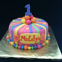 1St Birthday Cake WASC cake with strawberry filling and buttercream and covered in MMF. The name was painted on the MMF placard. I also made a smash cake for...