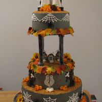 Halloween Wedding Cake 
