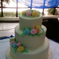 Buttercream Wedding Cake My very first upload. Hope to get the resolution right next time. I looked through many cakes in the gallery for inspiration.Vanilla sponge...