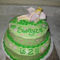 2Nd Bday Fairy Cake This little fairy doesn't look all the comfortable, does she? But with all that was going on that week for Grandma, she just had to do...