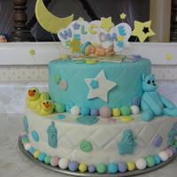 Shower Cake Thanks to sugarcakes and tutorial on CC for the ideas. This was a fun cake to make and she loved it.