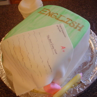 End Of The Semester Cake I made this cake for my students in honor of the end of the semester. It was a chocolate cake with peanut butter filling.