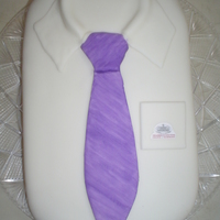 Shirt And Tie Retirement Cake I made this cake for the dear Assistant Dean at my college, who was retiring. He LOVES purple :)