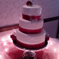 Red And White Wedding Cake This is my first 3 tiered cake.