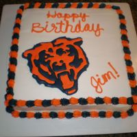 Chicago Bears Birthday Cake For my brother's birthday. I surprised him with it at his office. He didn't want to let anyone eat it!