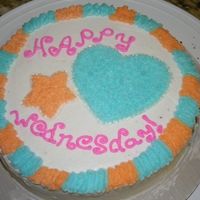 Wilton Course 1, Class 2 This is my first cake from my Wilton course 1. It's not the first cake I've ever decorated, and it certainly isn't the last...