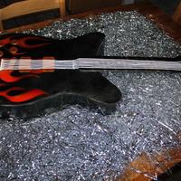 Electric Guitar With Flames 