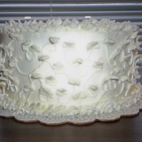 White On White White buttercream, white vines and leaves for 102nd Birthday. Wish my camera took better pictures.