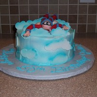 Skydiving Gumpaste clouds and skydiver.