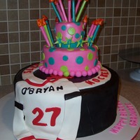 Sled Hockey Birthday / Graduation Cake My first cake for the Icing Smiles program. The cake was made for a young lady named Christina for her 18th Birthday/Graduation party....