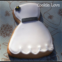 White Dresses Old Fashioned Sugar Cookie with Royal Icing.