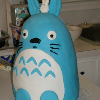 My Neighbor Totoro For my niece's birthday. She loves Totoro and fondant, the feet, ears, and tail (which you can't see in the pic) were all made...