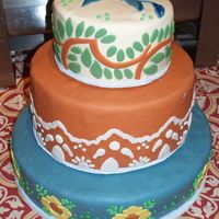 Talavera Wedding Cake The bride and groom love Talavera pottery and tiles from Mexico. Their wedding and reception was at an upscale Mexican restaurant so I did...