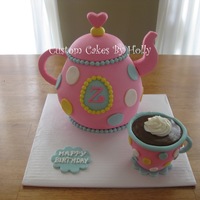 Teapot Cake For Tea Party Birthday 