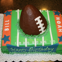 Football Field I made this cake for my son & father in-law, since they share a birthday. Football is RKT.