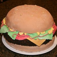 Cheeseburger Cake My son needed a cake for his Blue & Gold Banquet, so this is what we came up with. I was actually shocked at how this turned out, being...