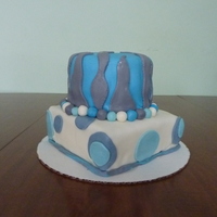 30Th Birthday Cake second time using fondant. MMF- got very dry and hard to work with. haven't figured out how to hide the imperfections yet, but it...