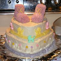 Baby Girl This was a cake I did for a friend's baby shower. It was the frist baby shower cake I had done.