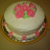 Rose White Cake Something I did for my mom.