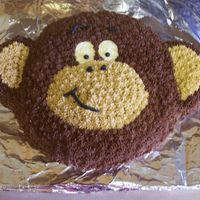 Monkey Face Cake - Five Little Monkies Book I used the bear face pan from Wilton. Modeled it after the monkies in the Five Little Monkies books.