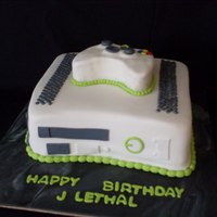 Xbox Cake This week was a fun one. This xbox cake was made for a husband who is a avid gamer! The Video game console is made all out of cake as well...
