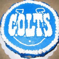 Colts Cake I designed and made this cake for a football party my husband's cousins were having. It is white cake iced with buttercream. On the...